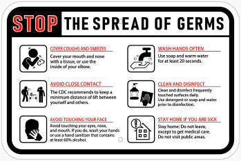 Stop The Spread Of Germs Signage in Austin, TX - Georgetown Sign Company