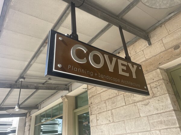 Covey Blade Signs Made by Georgetown Sign Company in Austin, TX