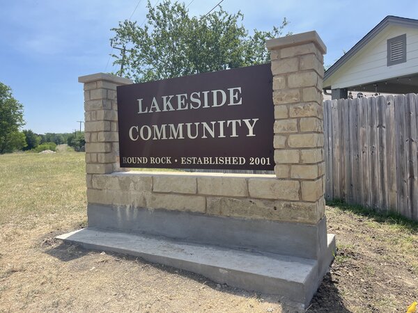 Lakeside Community Monument Signs Made by Georgetown Sign Company in Austin, TX